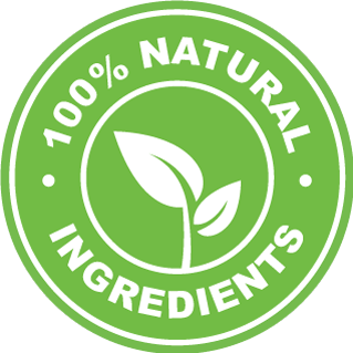 100% natural ingredients badge for SlimTida